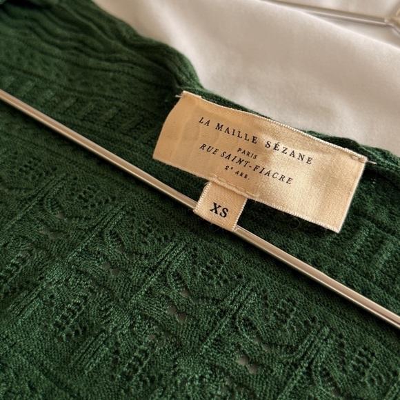 Sezane Green Knit Top - Picture 4 of 9